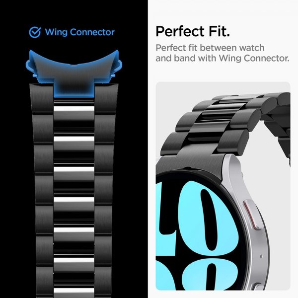 Spigen Samsung Galaxy Watch 6 44mm Armband Modern Fit 316L Svart