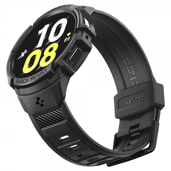 Spigen Samsung Galaxy Watch 6 44mm Skal och Armband Rugged Armor Pro Svart