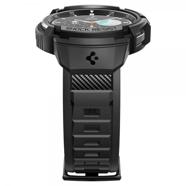 Spigen Samsung Galaxy Watch 6 Classic 47mm Skal och Armband Rugged Armor Pro Svart