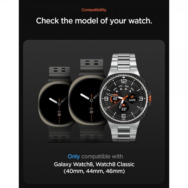 Spigen Samsung Galaxy Watch 8 40/44mm/Classic 46mm Armband Athlex Air Active Navy
