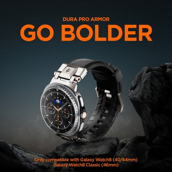 Spigen Samsung Galaxy Watch 8 40/44mm/Classic 46mm Armband DuraPro Armor Svart