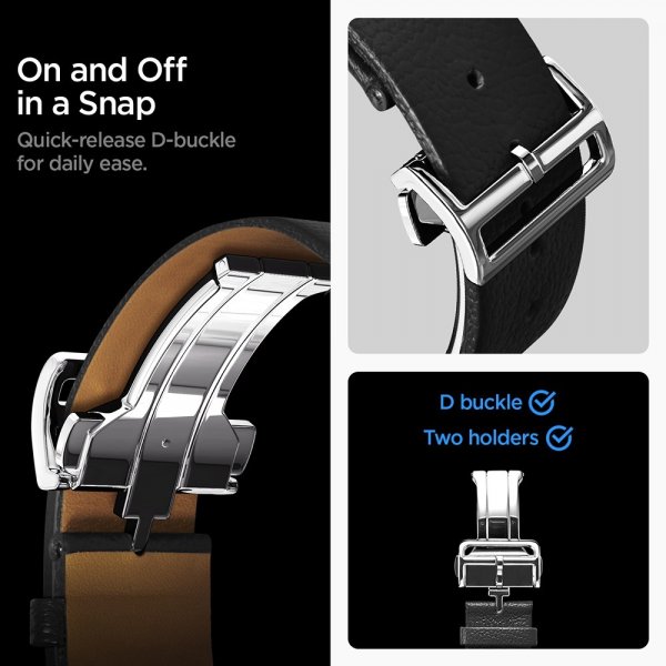 Spigen Samsung Galaxy Watch 8 40/44mm/Classic 46mm Armband Enzo Svart
