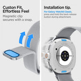 Spigen Samsung Galaxy Watch 8 40/44mm/Classic 46mm Armband Metal Fit Silver