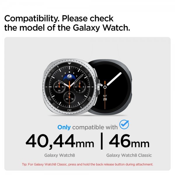 Spigen Samsung Galaxy Watch 8 40/44mm/Classic 46mm Armband Modern Fit Titanium Natural Titanium