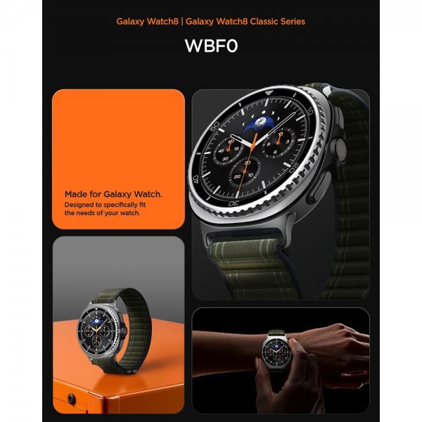 Spigen Samsung Galaxy Watch 8 40/44mm/Classic 46mm Armband WBF0 Grön