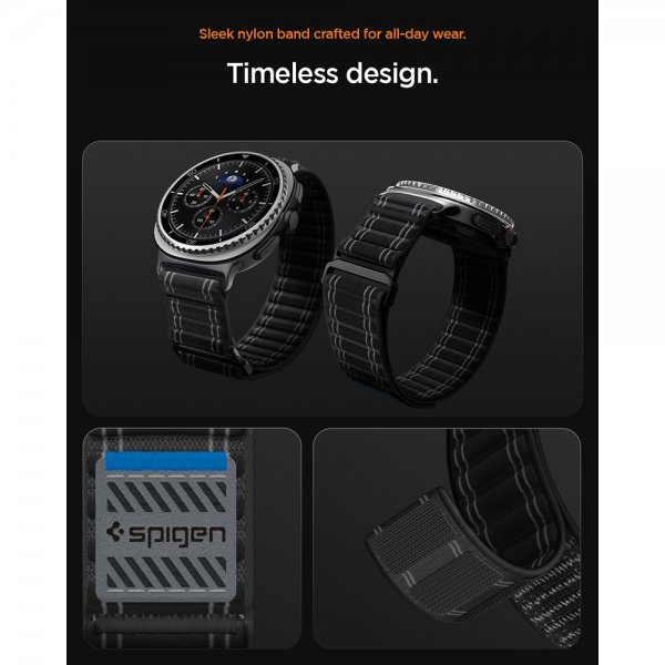 Spigen Samsung Galaxy Watch 8 40/44mm/Classic 46mm Armband WBF0 Svart