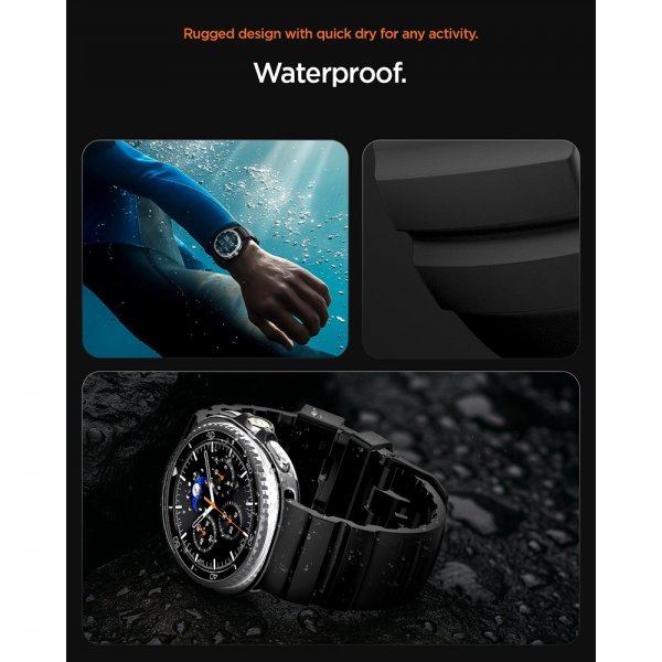 Spigen Samsung Galaxy Watch 8 40/44mm/Classic 46mm Armband WBS2 Svart