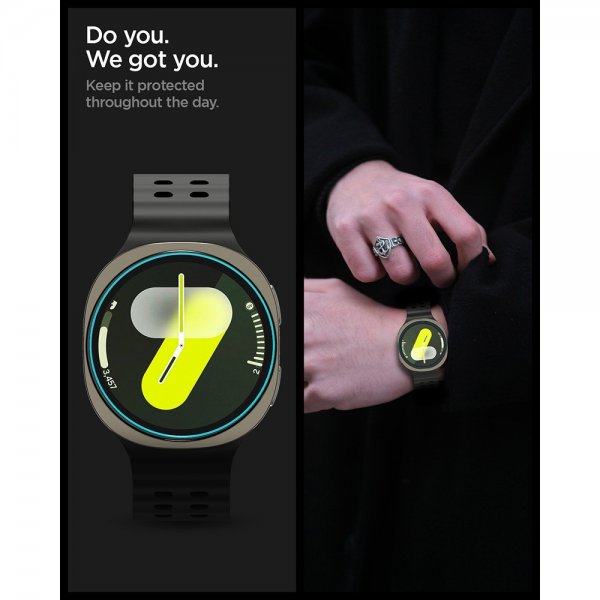 Spigen Samsung Galaxy Watch 8 44mm Skärmskydd GLAS.tR EZ Fit 2-pack