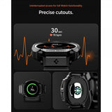 Spigen Samsung Galaxy Watch 8 44mm Armband och Skal Rugged Armor Pro Matte Black