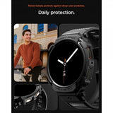 Spigen Samsung Galaxy Watch 8 44mm Armband och Skal Rugged Armor Pro Matte Black