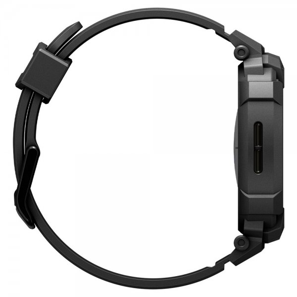 Spigen Samsung Galaxy Watch 8 44mm Armband och Skal Rugged Armor Pro Matte Black
