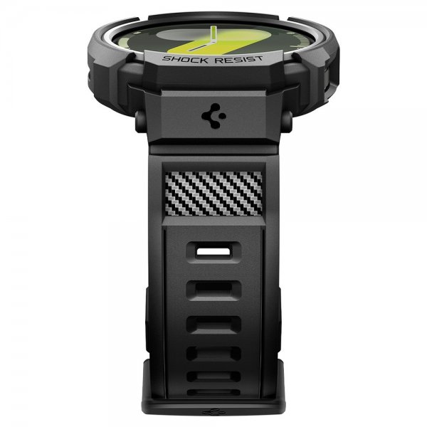 Spigen Samsung Galaxy Watch 8 44mm Armband och Skal Rugged Armor Pro Matte Black