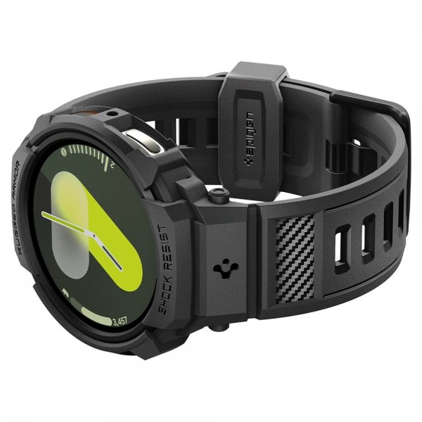 Spigen Samsung Galaxy Watch 8 44mm Armband och Skal Rugged Armor Pro Matte Black