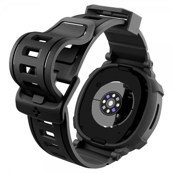 Spigen Samsung Galaxy Watch 8 44mm Armband och Skal Rugged Armor Pro Matte Black