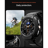 Spigen Samsung Galaxy Watch 8 Classic 46mm Armband och Skal Rugged Armor Pro Matte Black