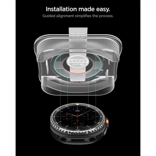 Spigen Samsung Galaxy Watch 8 Classic 46mm Skärmskydd GLAS.tR EZ Fit 2-pack
