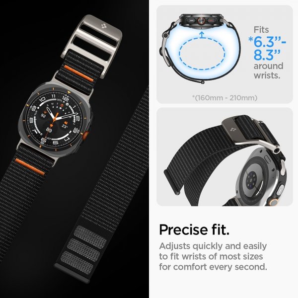 Spigen Samsung Galaxy Watch Ultra Armband DuraPro Flex Svart
