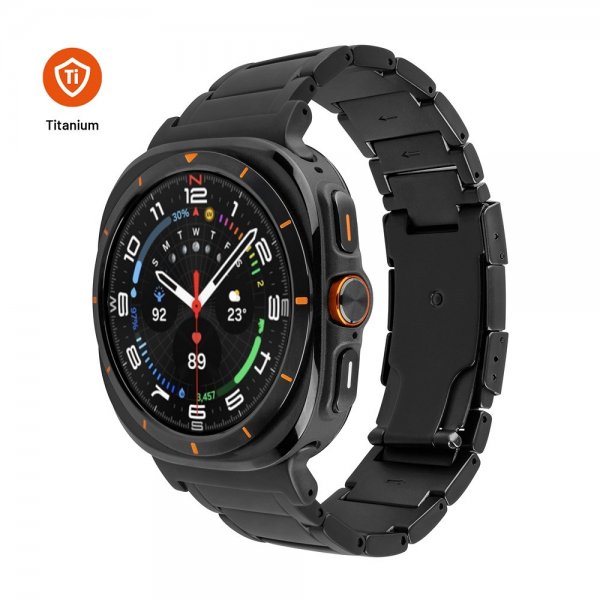 Fixed Samsung Galaxy Watch Ultra Armband Titanium Strap Svart