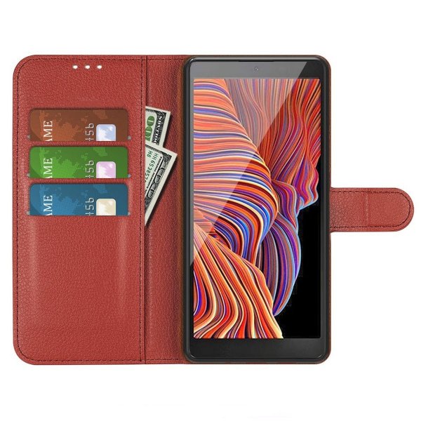 Samsung Galaxy XCover 7 Fodral med Stativ Brun