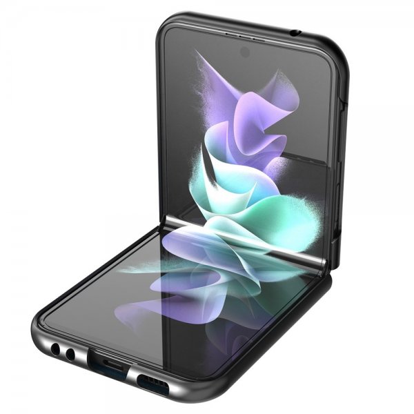 Lc.Imeeke Samsung Galaxy Z Flip 4 Skal Lädertextur Rosa