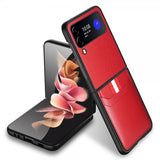Samsung Galaxy Z Flip 4 Skal med Kortfack Röd