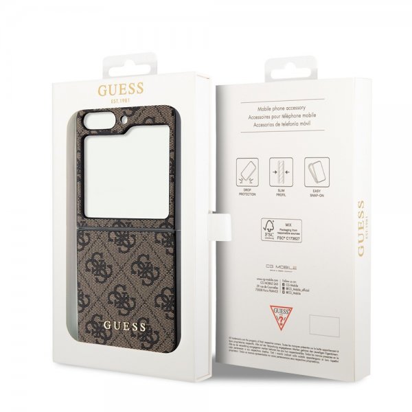 Guess Samsung Galaxy Z Flip 5 Skal 4G Charm Brun