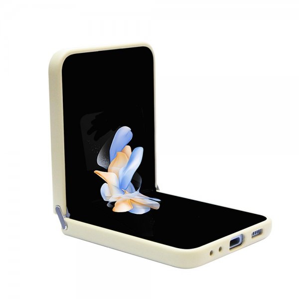 Guess Samsung Galaxy Z Flip 5 Skal Glitter Flakes Metal Logo Guld