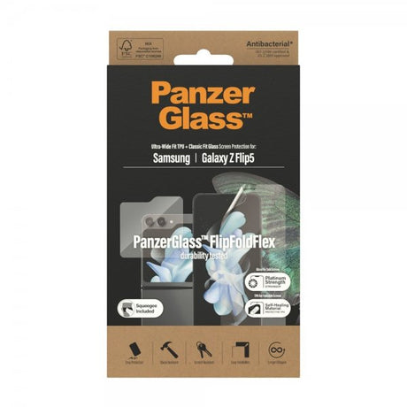 PanzerGlass Samsung Galaxy Z Flip 5 Skärmskydd FlipFoldFlex Ultra-Wide Fit TPU + Classic Fit Glass