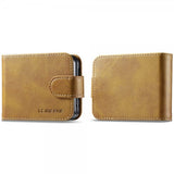 Lc.Imeeke Samsung Galaxy Z Flip 6/Flip 7 FE Fodral med Kortfack Stativfunktion Ljusbrun