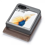 Lc.Imeeke Samsung Galaxy Z Flip 6/Flip 7 FE Fodral med Kortfack Stativfunktion Mörkbrun
