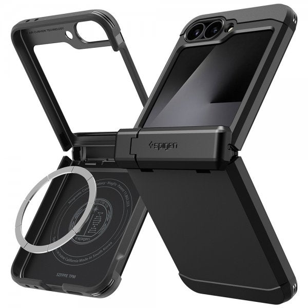 Spigen Samsung Galaxy Z Flip 6/Galaxy Z Flip 7 FE Skal Tough Armor Pro MagFit Svart