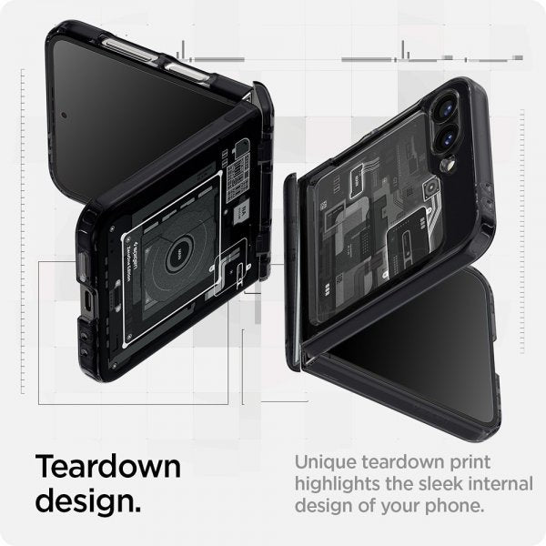 Spigen Samsung Galaxy Z Flip 6/Galaxy Z Flip 7 FE Skal Ultra Hybrid Pro Zero One Svart