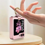 GKK Samsung Galaxy Z Flip 6/Flip 7 FE Skal Finger Ring Rosa