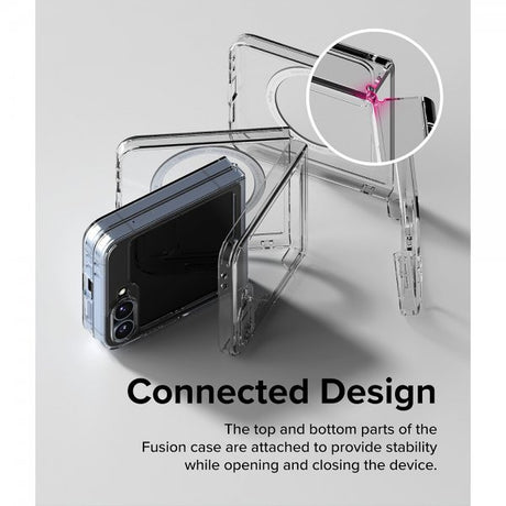 Ringke Samsung Galaxy Z Flip 6/Flip 7 FE Skal Fusion Magnetic Transparent