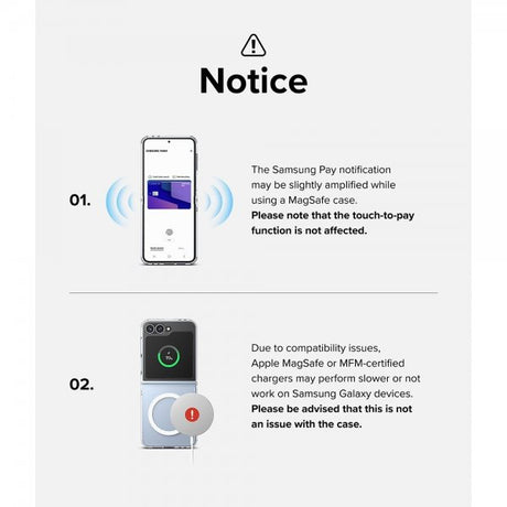 Ringke Samsung Galaxy Z Flip 6/Flip 7 FE Skal Fusion Magnetic Transparent