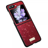 Sulada Samsung Galaxy Z Flip 6/Flip 7 FE Skal Glitter Röd