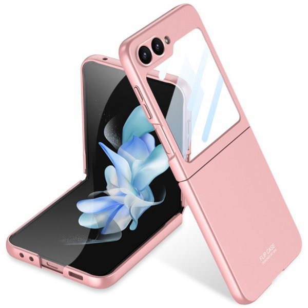 GKK Samsung Galaxy Z Flip 6/Flip 7 FE Skal med Glasskydd Rosa