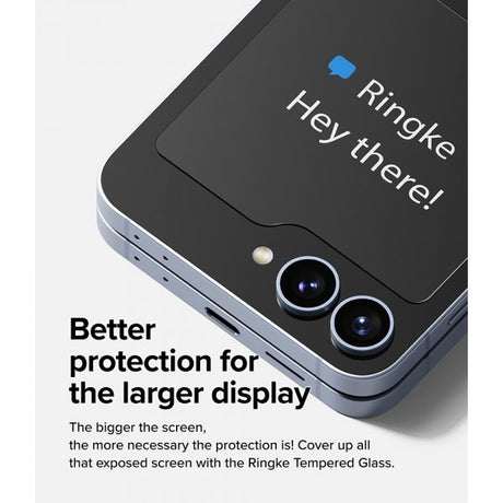 Ringke Samsung Galaxy Z Flip 6/Flip 7 FE Skärmskydd Cover Display Protector Glass 2-pack