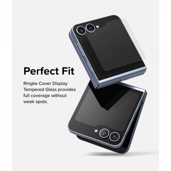 Ringke Samsung Galaxy Z Flip 6/Flip 7 FE Skärmskydd Cover Display Protector Glass 2-pack