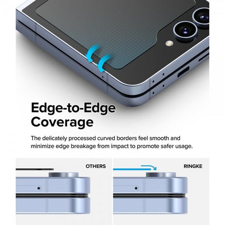 Ringke Samsung Galaxy Z Flip 6/Flip 7 FE Skärmskydd Cover Display Protector Glass 2-pack