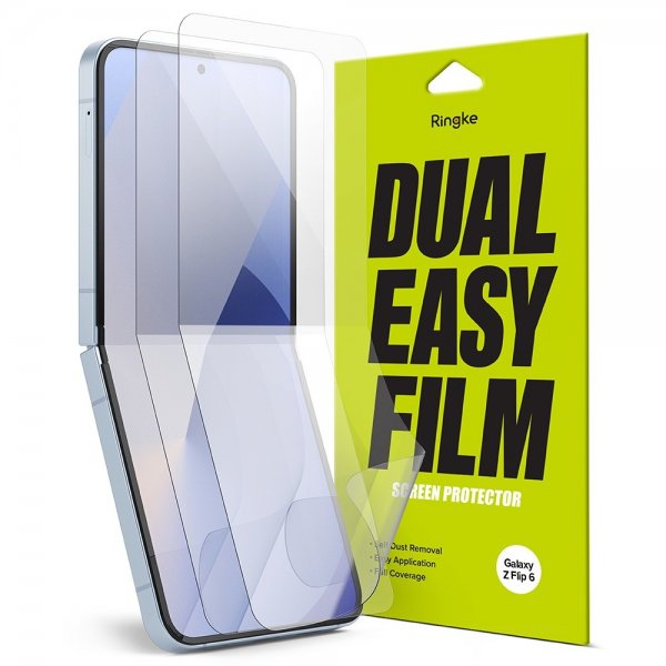 Ringke Samsung Galaxy Z Flip 6/Flip 7 FE Skärmskydd Dual Easy Film 2-pack