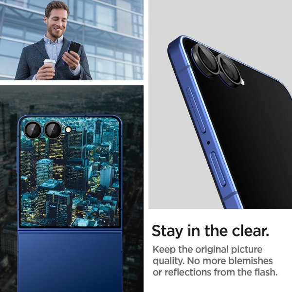 Spigen Samsung Galaxy Z Flip 7 Kameraskydd GLAS.tR EZ Fit Optik Pro 2-pack