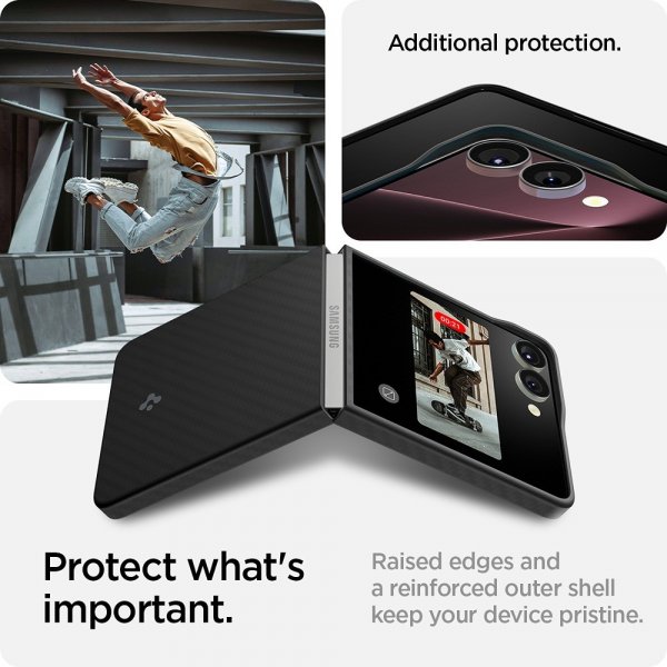 Spigen Samsung Galaxy Z Flip 7 Skal Air Skin Aramid Svart
