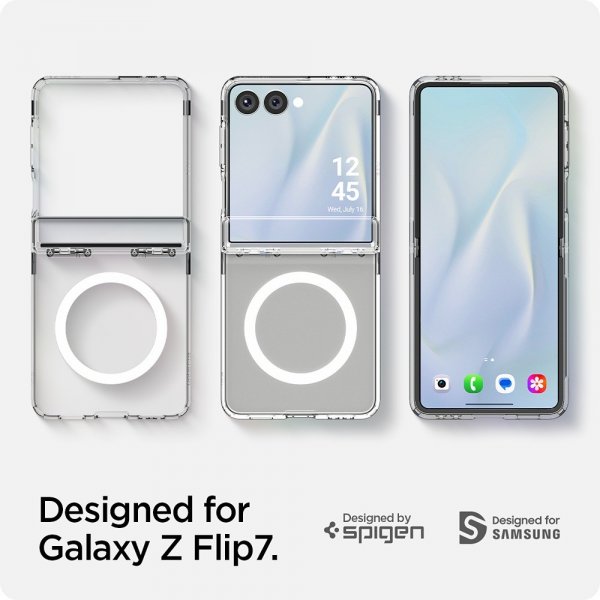 Spigen Samsung Galaxy Z Flip 7 Skal Ultra Hybrid Pro MagFit Clear White