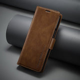 Lc.Imeeke Samsung Galaxy Z Fold 5 Fodral med Kortfack Flip Brun