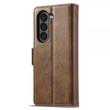 Lc.Imeeke Samsung Galaxy Z Fold 5 Fodral med Kortfack Flip Brun