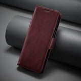 Lc.Imeeke Samsung Galaxy Z Fold 5 Fodral med Kortfack Flip Röd
