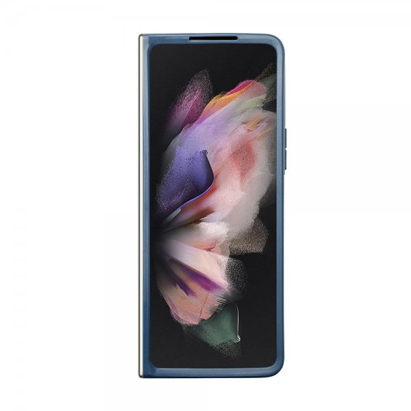 Guess Samsung Galaxy Z Fold 5 Skal 4G Metal Triangle Strass Blå
