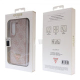 Guess Samsung Galaxy Z Fold 5 Skal 4G Metal Triangle Strass Rosa