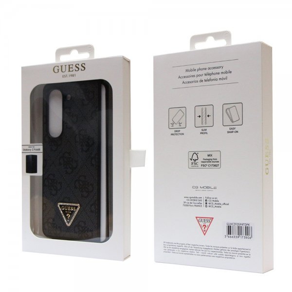 Guess Samsung Galaxy Z Fold 5 Skal 4G Metal Triangle Strass Svart